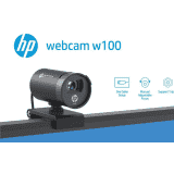 HP w100 Digital Webcam | 480P 30 FPS  | Built in Mic | Black