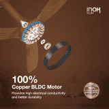 Havells  Inox BLDC Motor Ceiling Fan | 1200 mm | 5 Star | Gold Mist Cola