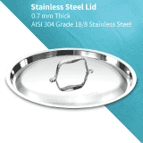Hawkins Pro Triply Stainless Steel Fry Pan | 22 cm with Lid | Silver