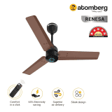 Atomberg Renesa Ceiling Fan | 900mm | 5 star | Brown & Black