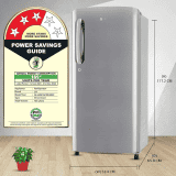 LG Direct Cool Single Door Refrigerator | 185 L | 3 Star | Shiny Steel | GL-B201APZD