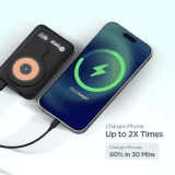 Inbase Mag Voltt 03 All in One Wireless Power Bank | 10000 mAh | 22.5W | Black