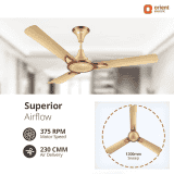 Orient Electric Kiara Shine High Speed Ceiling Fan | 1200 mm | 3 Blade | Chocolate Gold