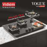 Vidiem Vogue Gas Cooktop | 3 Burner | Black