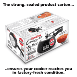 Hawkins Contura Black XT Pressure Cooker | 2 L | Hard Anodised Inner Lid Cooker | Black | CXT20