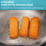 Hawkins Pro Triply Stainless Steel Fry Pan | 22 cm with Lid | Silver