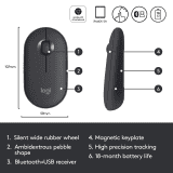 Logitech Pebble Wireless Mouse | Graphite | M350