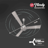 Havells Ep Trendy Ceiling Fan | 1200Mm | Brushed Nickel