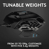 Logitech G502 Hero Wired Optical Gaming Mouse | 25K Sensor | Adj DPI Upto 25600 | Black