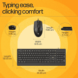 HP KM 180 Wired Mouse and Keyboard Combo | Black