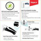 Impex Instar IB5 Inner Lid Induction Bottom Pressure Cooker | Aluminium | 5 L | Silver