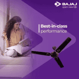 Bajaj Edge HS Neo Deco Ceiling Fan | 1200 mm | 3 Blade | Choco Brown | 251401