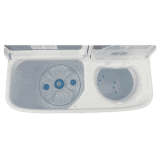 Haier Semi Automatic Washing Machine | 7.5 Kg | Flowers world | HTW75-178BBK