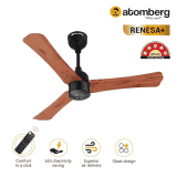 atomberg Renesa+ BLDC Ceiling Fan | 900 mm | Remote Control & LED Indicators | Golden Oakwood