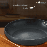 Prestige Aluminium Hard Anodised Fry Pan | 240 mm | Black | 30602