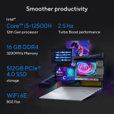 Asus Vivobook 16X Laptop | Intel Core i5-12500H Processor | 16GB | 512GB | 4 GB GeForce RTX 2050 | Cool Silver | K3605ZF-RP458WS
