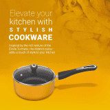 ‎Preethi Dura Collection Non Stick Milk Pan | 16 cm | Yellow