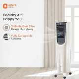 Orient Ultimo Tower Air Cooler with Remote | Honeycomb Pads |  55L | White | CT5502HR