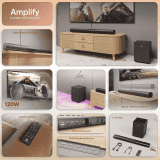 iGear Amplify Home Theatre | with HiFi Bass & Subwoofer | 120W | Black