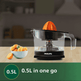 Philips Citrus Press Juicer | 25 W | Transparent & Black