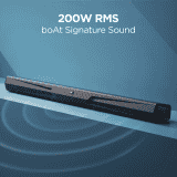 boAt Aavante Bar Quake Bluetooth Soundbar | 200W | 2.1 Channel | Midnight Black