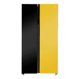 Haier Vogue Series Side By Side Refrigerator | 602 L | Frost Free | Black Yellow GL | HRS-682KYG-P