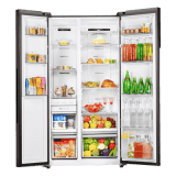 Haier Vogue Series Side By Side Refrigerator | 602 L | Frost Free | Black Yellow GL | HRS-682KYG-P