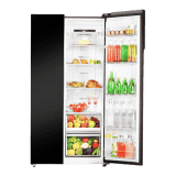 Haier Vogue Series Side By Side Refrigerator | 602 L | Frost Free | Black Yellow GL | HRS-682KYG-P