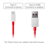 OnePlus SUPERVOOC Type-A to Type-C Cable | Red and White | C201A