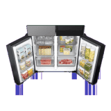 Samsung Frost Free French Door Convertible Refrigerator | 809 L | Clean Charcoal & Stainless Steel | RF71DB9950QDTL
