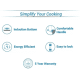 Pigeon Inner Lid Induction Bottom Pressure Cooker |  3 L | Aluminium | 12642