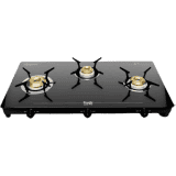 Preethi Luxe pro Gas Stove | 3 Burner | Stainless Steel | Black