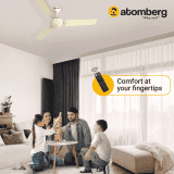 Atomberg Efficio Ceiling Fan | 1200 mm | 5 Star | BLDC Ceiling Fan with Remote Control | 3 Blade | Ivory
