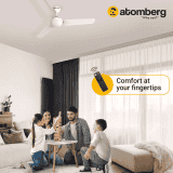 Atomberg Efficio Ceiling Fan | 1200 mm | 5 Star | BLDC Ceiling Fan with Remote Control | 3 Blade | White
