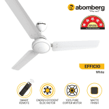 Atomberg Efficio Ceiling Fan | 1200 mm | 5 Star | BLDC Ceiling Fan with Remote Control | 3 Blade | White