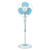 Bajaj Esteem Pedestal Fan | 400 mm | Icy Blue & White