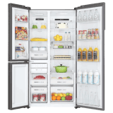 Haier Convertible Side by Side Refrigerator | 598L | 3 Door | 3 Star | Inox Steel | HRT-683ISU1