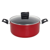 Meyer Safecook Non Stick Aluminium Casserole | 22 cm | 3.8 L | Red | 22162-T