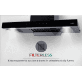 Elica  FL 900 SPT HAC MS NERO Auto Clean Wall Mounted Chimney | Black
