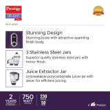 Prestige Delight Pro 6 Jar Mixer Grinder | 750 Watts | 6 Super Efficient Blades | 42532