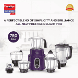 Prestige Delight Pro 6 Jar Mixer Grinder | 750 Watts | 6 Super Efficient Blades | 42532
