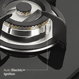 Kaff Built in Hob Glass Automatic Hob | 3 Burners | 78 cm | Black | VRH783