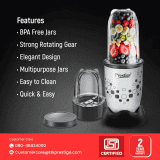 Prestige NutriMix 2.0 Mixer Grinder | 350W | 2 Multipurpose Jars | Black & Grey