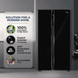 Haier Frost Free Side By Side Refrigerator | 602 L | Black Glass | HRS-682KGU1