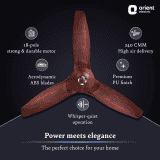 Orient Aeroquiet Silent Ceiling Fan | 1230mm | Wooden Finish