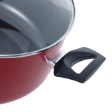 Meyer Safecook Non Stick Aluminium Casserole | 22 cm | 3.8 L | Red | 22162-T