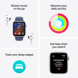 Apple Watch SE | GPS | 40mm | M/L | Midnight Aluminium Case with Midnight Sport Band | MXE93HN/A