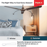 Impex Aero Blaze 3 Blade Ceiling Fan | 1200 mm | Brown