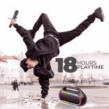 iGear Grape Portable Wireless Speaker with Wireless Rechargeable Mic | 70W | TWS Mode | Black