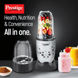 Prestige NutriMix 2.0 Mixer Grinder | 350W | 2 Multipurpose Jars | Black & Grey